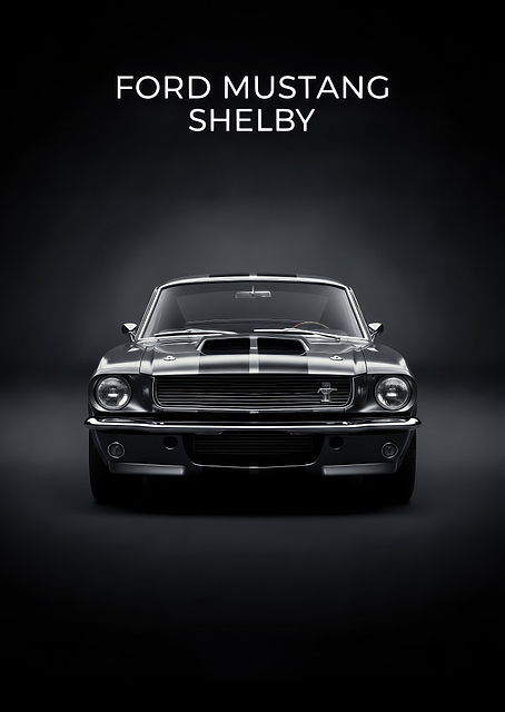 Ford Mustang Shelby poster / PLATINA
