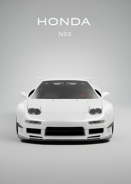 White Honda NSX poster / PLATINA