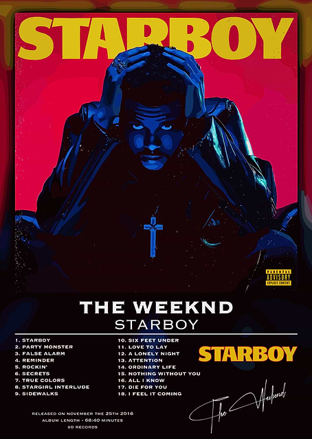 The Weeknd - Starboy Album Cover / platina