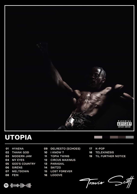 Travis Scott Utopia Album Cover / platina