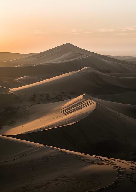 Sand Dunes at Sunset / platina