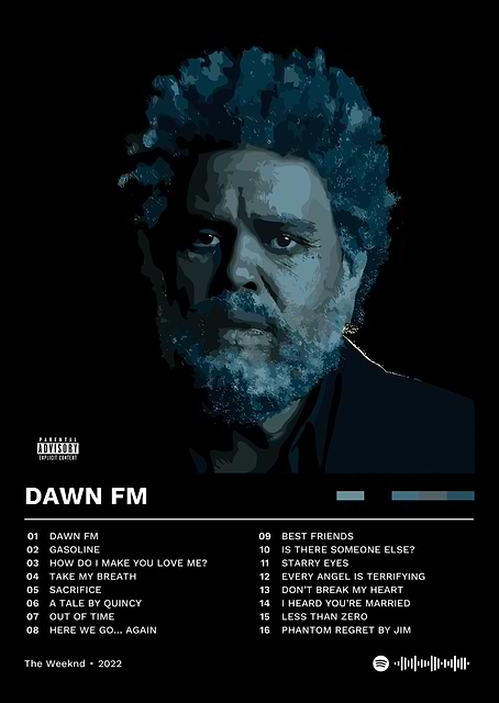The Weeknd - Dawn FM Album Art / platina