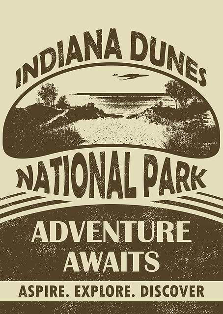 Indiana Dunes National Park: Adventure Awaits Poster / platina