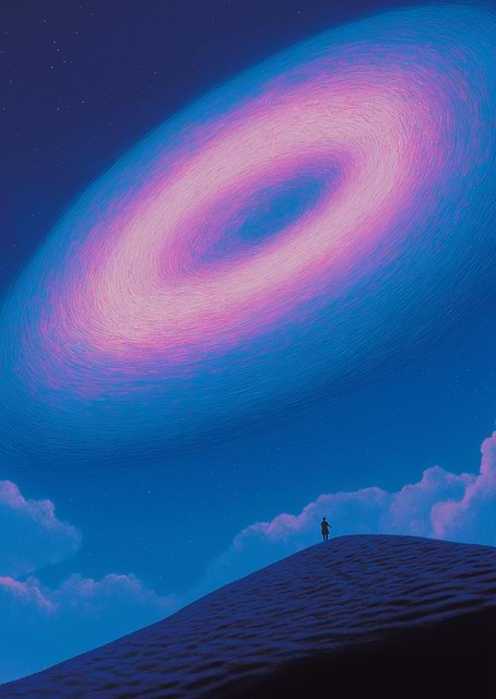 Cosmic Wanderer on a Dune / platina