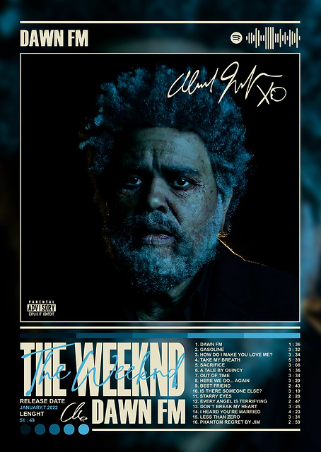 The Weeknd - Dawn FM Album Cover / platina