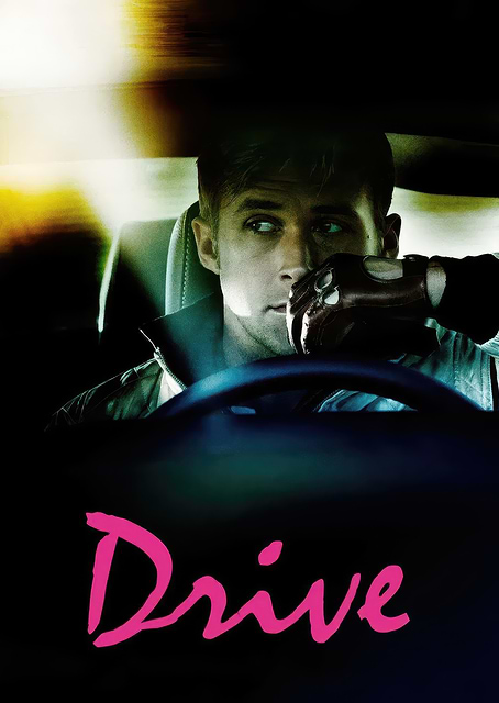 Drive movie poster with Ryan Gosling / platina