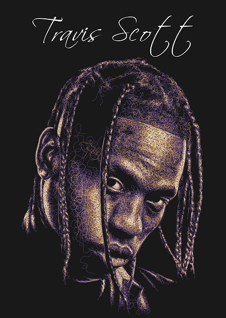 Travis Scott Portrait / platina