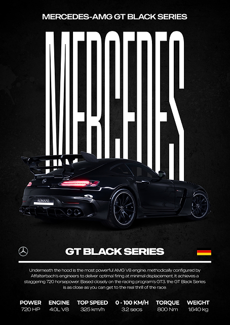Mercedes-AMG GT Black Series Poster / PLATINA