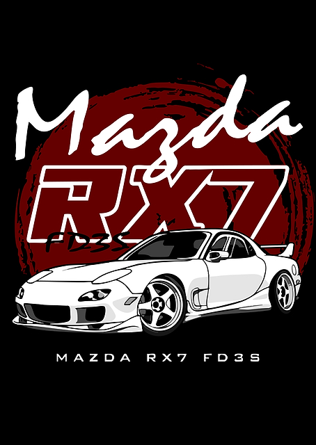 Mazda RX7 FD3S Illustration / PLATINA