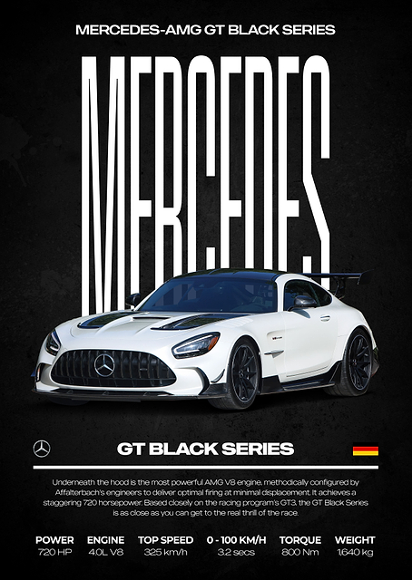 Mercedes-AMG GT Black Series Poster / PLATINA