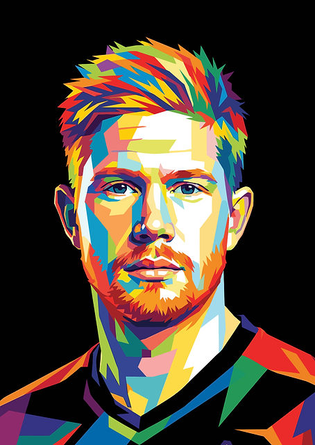Kevin De Bruyne Pop Art Portrait / PLATINA