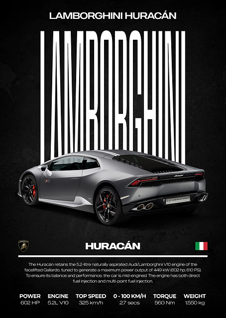 Lamborghini Huracán Poster / PLATINA