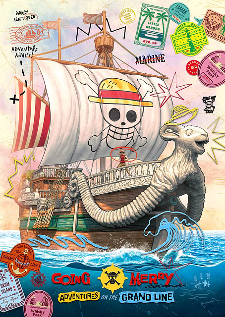 Going Merry: Adventure Awaits Collage / platina