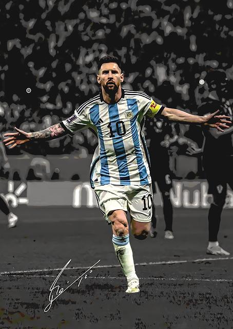 Lionel Messi celebrating a goal / PLATINA