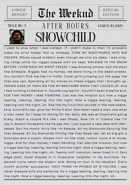 The Weeknd Snowchild / platina