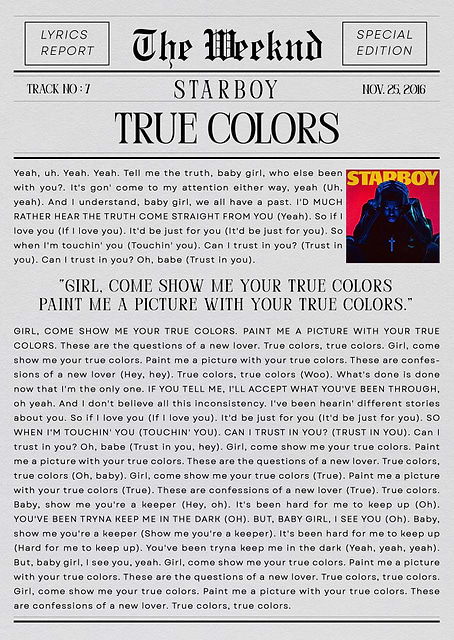 The Weeknd True Colors / platina