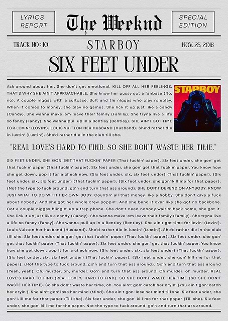 The Weeknd Six Feet Under / platina