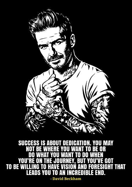 David Beckham Inspirational Quote / PLATINA