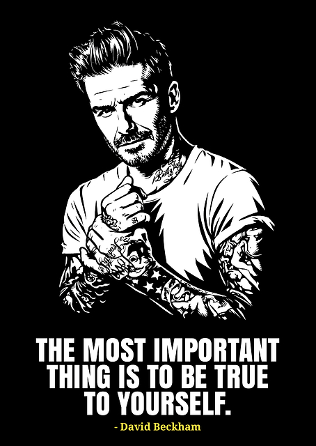David Beckham Inspirational Quote / PLATINA