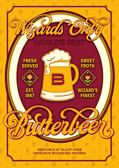 Wizards Only Butterbeer Advertisement / PLATINA