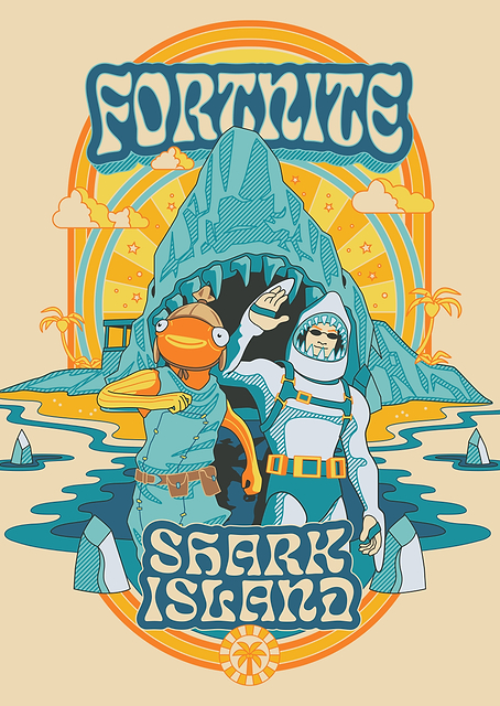 Fortnite Shark Island Retro Adventure / PLATINA