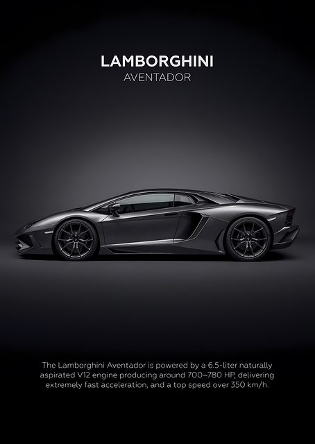 Lamborghini Aventador Side Profile / PLATINA