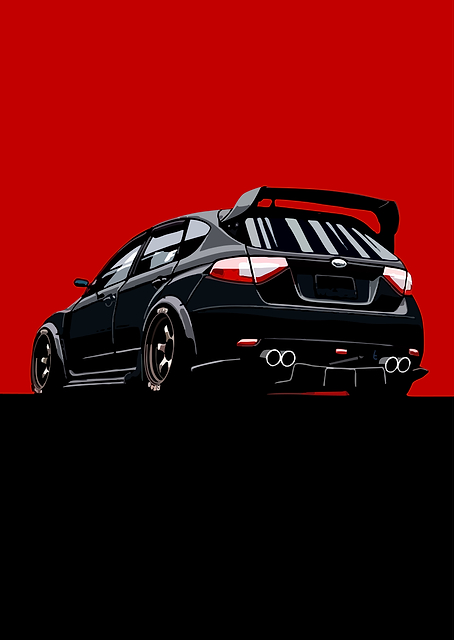 Black Subaru Impreza WRX STI Hatchback / PLATINA