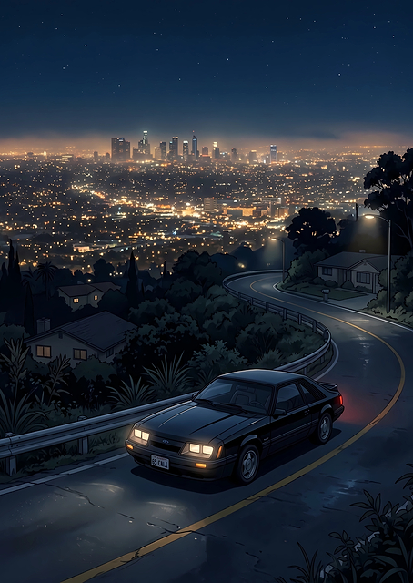 Night Drive Over Cityscape / PLATINA