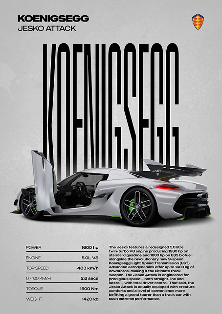 Koenigsegg Jesko Attack Car / PLATINA