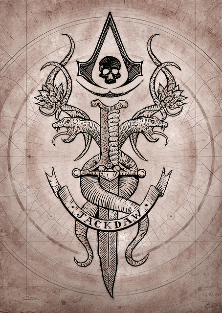 Assassin's Creed Black Flag Emblem / PLATINA