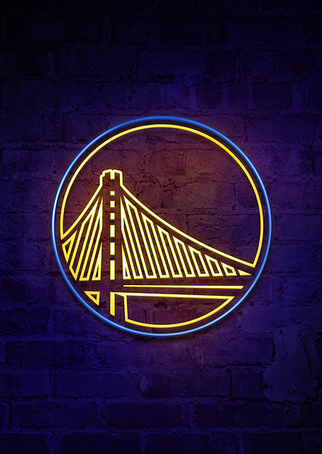 Golden State Warriors Bay Area Neon / PLATINA