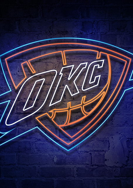 Oklahoma City Thunder Loud City Neon / PLATINA