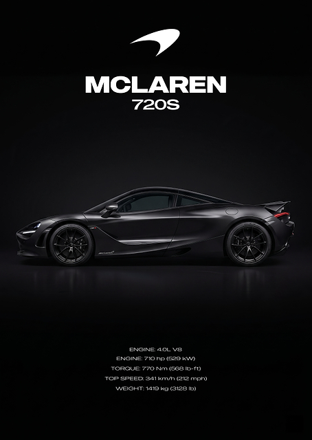 McLaren 720S Side Profile / PLATINA