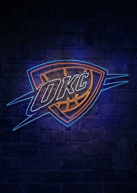 Oklahoma City Thunder Loud City Neon / PLATINA
