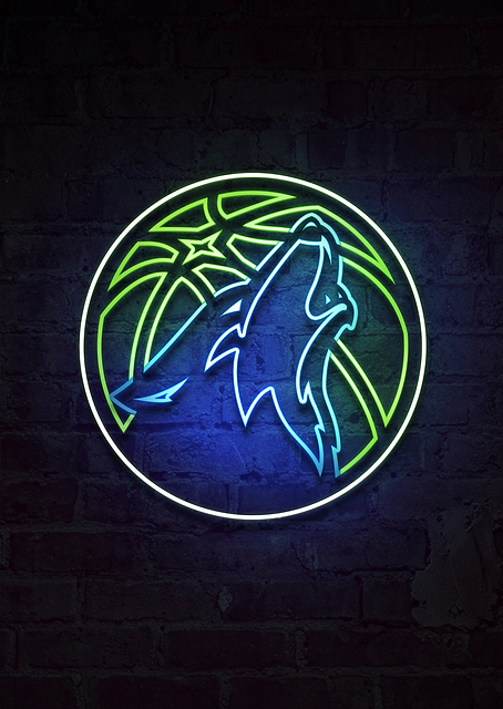 Minnesota Timberwolves Northern Lights Neon / PLATINA