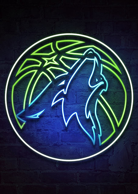 Minnesota Timberwolves Northern Lights Neon / PLATINA