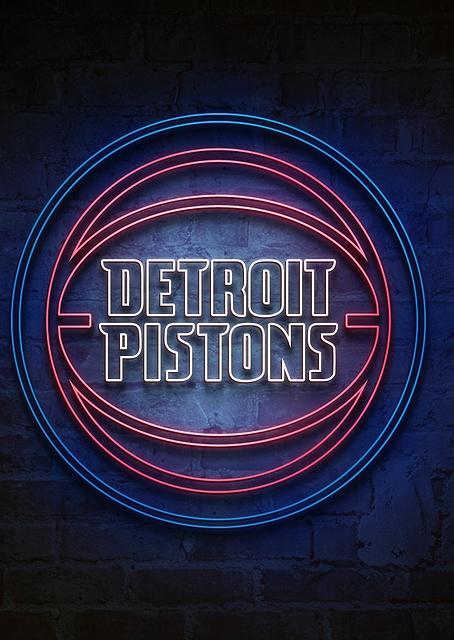 Detroit Pistons Motor City Neon / PLATINA