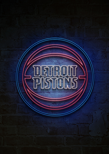 Detroit Pistons Motor City Neon / PLATINA