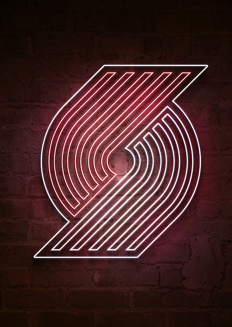 Portland Trail Blazers Rip City Neon / PLATINA