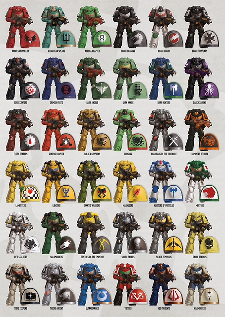 Adeptus Astartes Chapters Middle / PLATINA