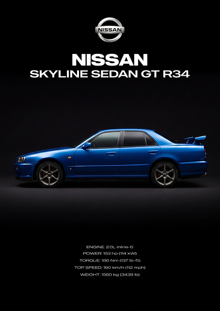 Nissan Skyline Sedan GT R34 / PLATINA