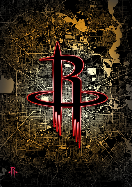 Houston Map: Rockets Pride / PLATINA