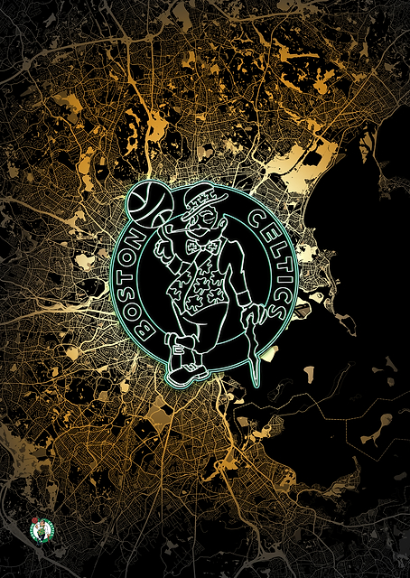 Boston Map: Celtics Pride / PLATINA