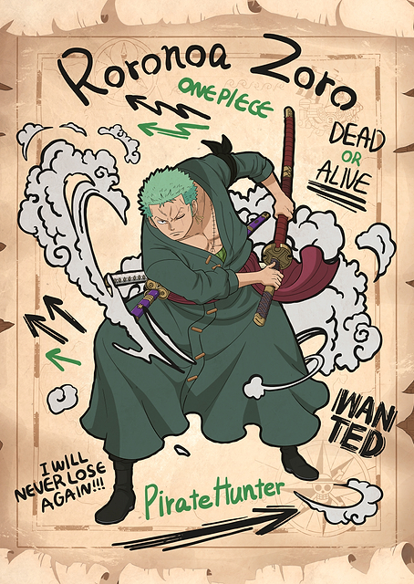 Pirate Hunter Zoro Graphic Poster / PLATINA