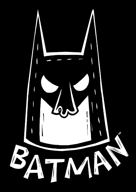 Stylized Caped Crusader Emblem / PLATINA