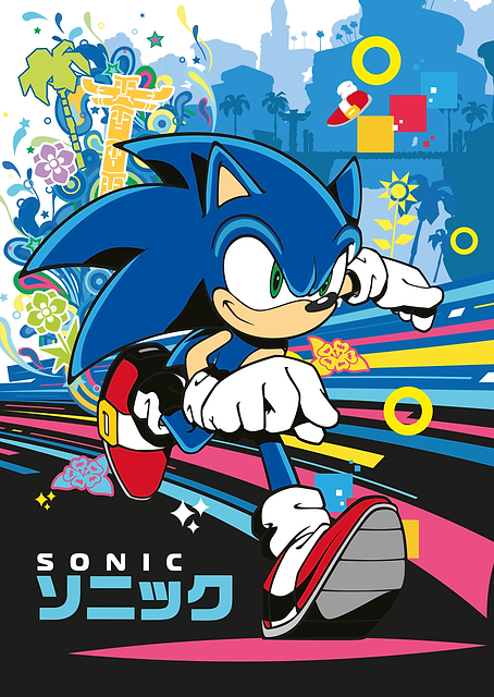 Sonic: Speed Unleashed in Vibrant Cityscape / PLATINA