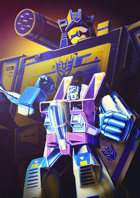 Starscream & Soundwave Decepticon Strike / PLATINA