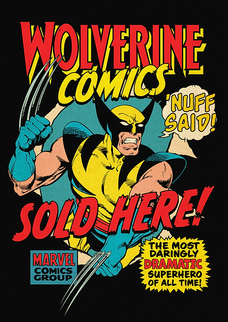 Wolverine Comics Sold Here / PLATINA