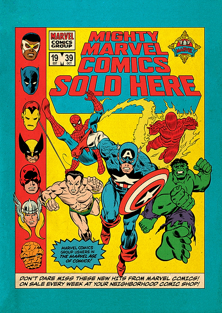 Marvel Comics Sold Here Avengers / PLATINA