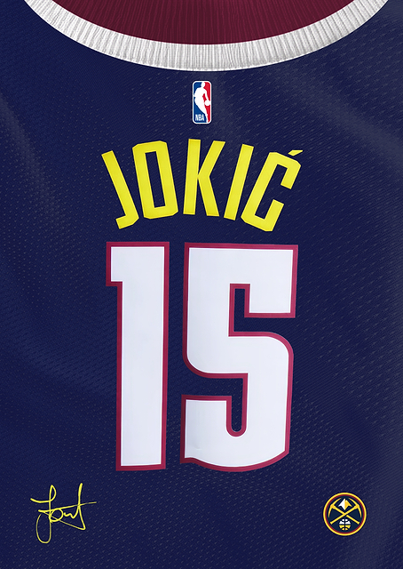 Nuggets Signature Jersey- Nikola Jokic / PLATINA